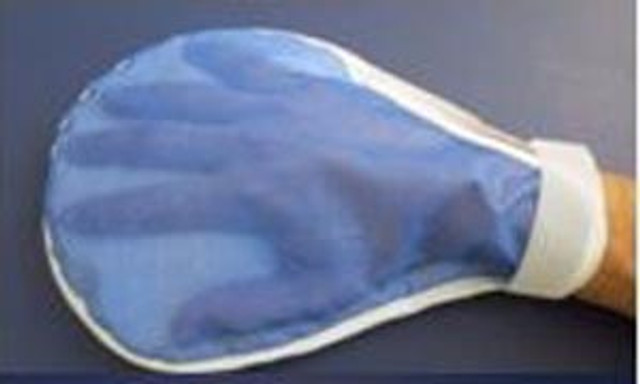 Medi-Tech International Corp  MTRM280 Adult Mitts, Soft Hand Guard Mitt, Blue Mesh Back & Front, No Finger Separators, Latex-Free, One Size