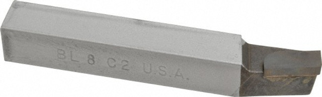 MSC 320 Single Point Tool Bit: 1/2'' Shank Width, 1/2'' Shank Height, C2 Solid Carbide Tipped, LH, BL, Lead Angle Turning