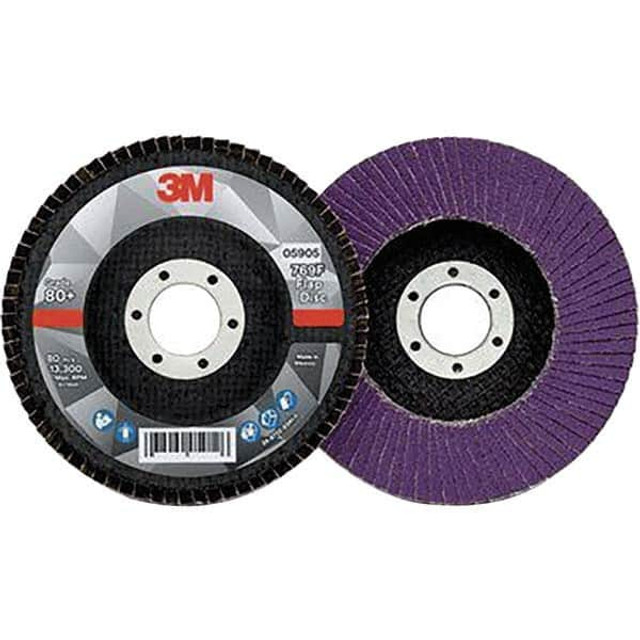 3M 7100178016 Flap Disc: 7/8" Hole, Ceramic, Type 27