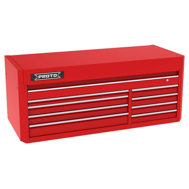 Proto J556627B-8RD Bases & Risers & Add-Ons; Load Capacity (Lb.): 2200 ; For Use With: Top Chest ; Overall Height (Inch): 27 ; Material: Steel ; Color: Red ; Number Of Drawers: 8.000