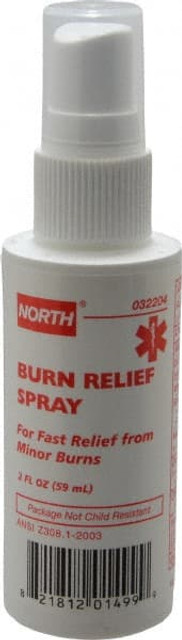 North 032204 Burn Relief Spray: 3.5 g, Pump Bottle