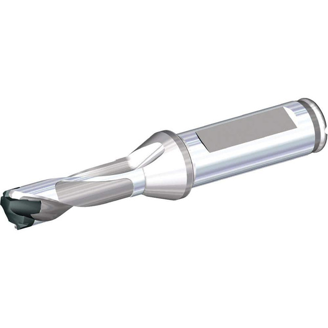 Widia 4098942 Replaceable-Tip Drill: 0.4134 to 0.4327" Dia, 1.2991" Max Depth, 5/8" Flatted Shank