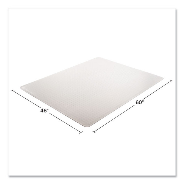 DEFLECTO CORPORATION CM17443F ExecuMat Intensive All Day Use Chair Mat for Extra-High/Plush Pile Carpet, Rectangular, Beveled Edges, 46" x 60", Clear