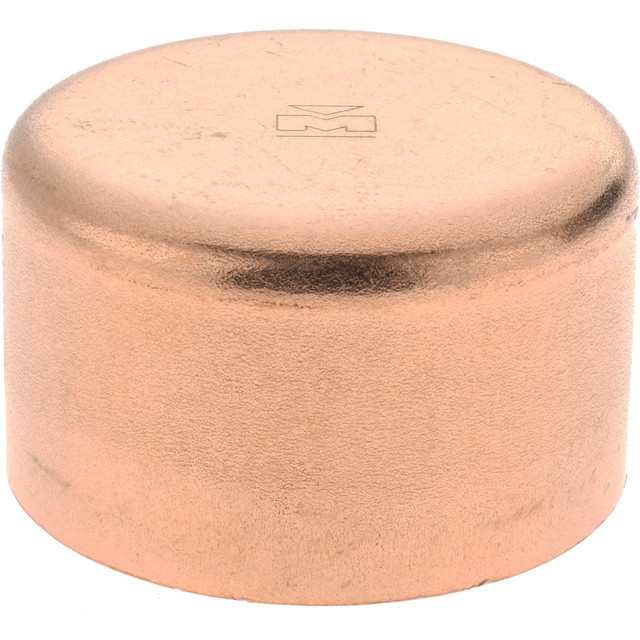 Mueller Industries W 07015 Wrot Copper Pipe End Cap: 2-1/2" Fitting, C, Solder Joint