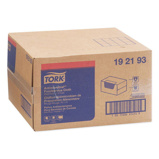 SCA TISSUE Tork® 192193 Foodservice Cloth, 13 x 24, Red, 150/Carton