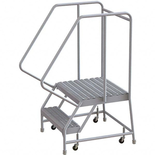 TRI-ARC WLAR102245-D4 Aluminum Rolling Ladder: 2 Step