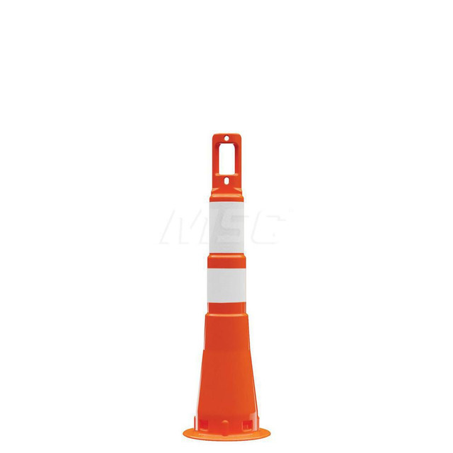 Plasticade 628-O-EG-6W4W Traffic Barrels, Delineators & Posts; Reflective: Yes ; Base Needed: Yes ; Compliance: MASH Compliant; MUTCD Standards ; Collar Two Width (Inch): 4 ; Collar One Width (Inch): 6