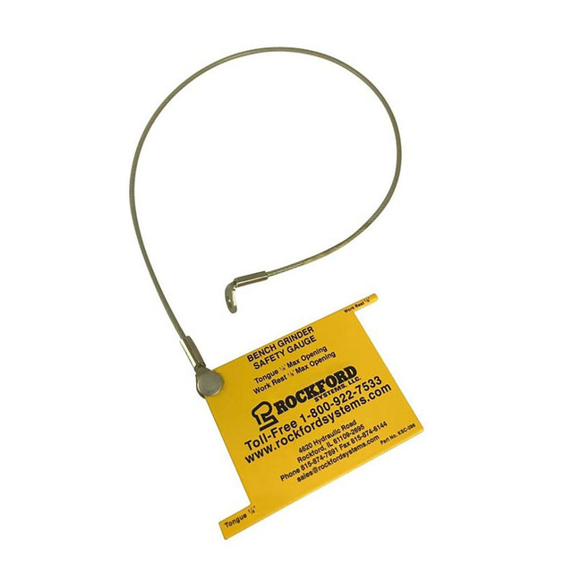 Rockford Systems KSC096T Machine Guard Parts & Accessories; Type: Safety Gauge w/ Tether ; For Use With: Bench and Pedestal Grinders ; Number of Pieces: 1 ; Size (Inch): 2-3/4