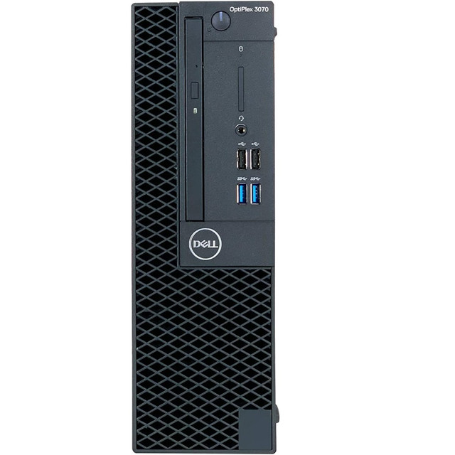 You can enjoy all the Internet has to offer with this Dell Optiplex 3070 SFF Refurbished Desktop PC. The PC features wireless technology and even comes with a Wi-Fi Dongle to help you connect. The Intel i5 processor allows you to run several programs at the same time.  Powered by an Intel i5-8400 processor. Get the speed you need.  16GB of memory is available.  256GB Solid State Drive provides plenty of room for your files. With a solid state drive, your computer resumes from suspension in just a few seconds.  Wireless-N (802.11n) technology enables cable-free connectivity. Offers a Wi-Fi Dongle for convenient wireless setup.  DisplayPort connection to attach a video source (cable not included).  USB 2.0 and 3.0 ports allow connection of accessories.  Runs on Windows 10 Pro.  Intel, the Intel logo, and other Intel marks are trademarks of Intel Corporation or its subsidiaries. Other names and brands may be claimed as the property of others.  Backed by the refurbishers 1-year limited warranty.  Refurbished - a quality product restored and ready for re-use, helping you save resources, reduce waste, and potentially save money. Complies with the manufacturer"s original specifications.