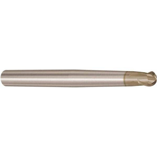 Seco 02970142 Ball End Mill: 0.315" Dia, 0.315" LOC, 2 Flute, Solid Carbide