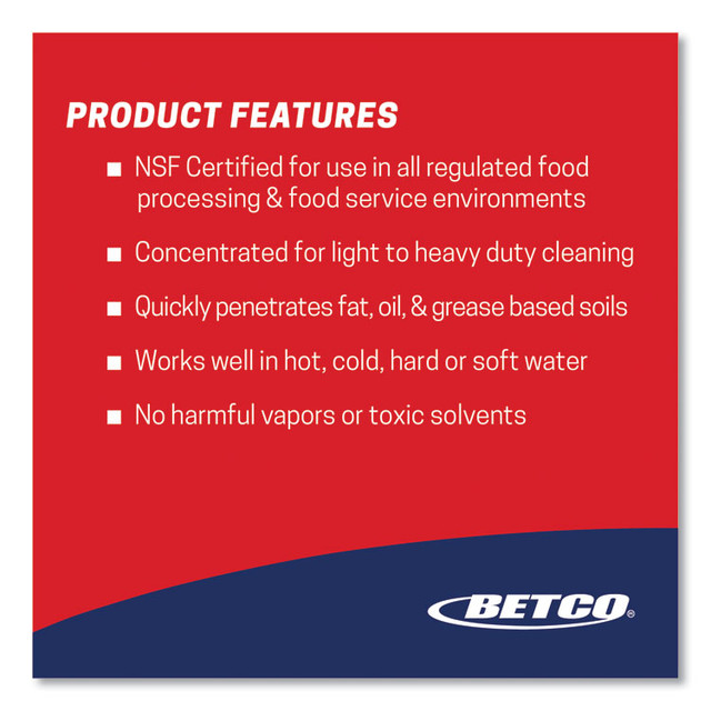 BETCO CORPORATION 1455500 Liquid Chisel Max Non-Butyl Degreaser, Characteristic Scent, 208 L Drum