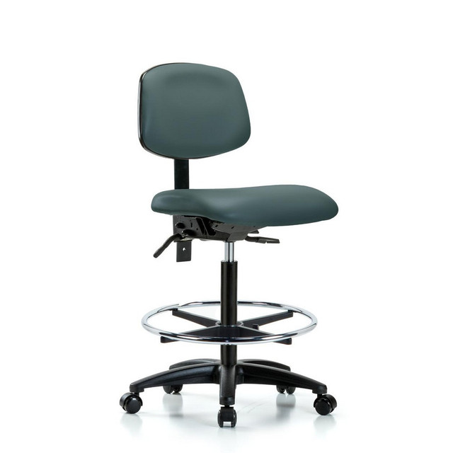 Blue Ridge Ergonomics MSC47803 Task Chair: Vinyl, Colonial Blue