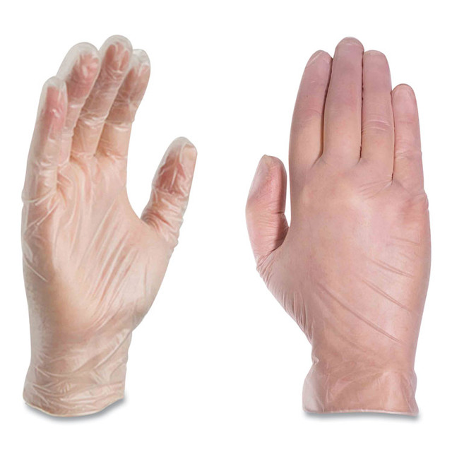 AMMEX CORPORATION X3® by GPX344100CT Industrial Vinyl Gloves, Powder-Free, Medium, 3 mil Thick, 9.5" Long, Clear, 100/Box, 10 Boxes/Carton
