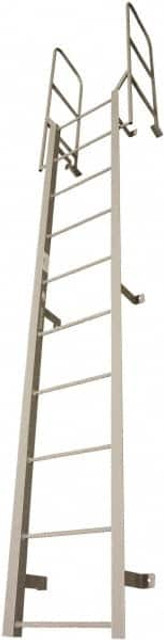 Cotterman 3570224 Steel Wall Mounted Ladder: 109" High, 6 Steps, 300 lb Capacity
