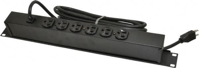 Wiremold R5BZ-15 6 Outlets, 120 Volts, 15 Amps, 15' Cord, Power Outlet Strip