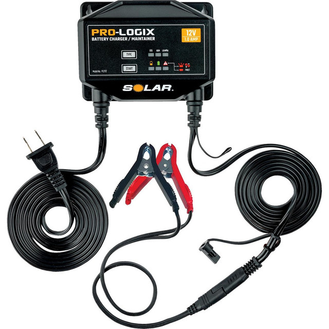 Pro-Logix PL2112 Automotive Battery Chargers & Jump Starters; Battery Charger Type: Automatic Charger/Maintainer ; Overall Width: 7 ; Overall Height: 4.5in ; Overall Depth: 4.5in ; Cable Gauge: 18 ; Cable Length: 72.000