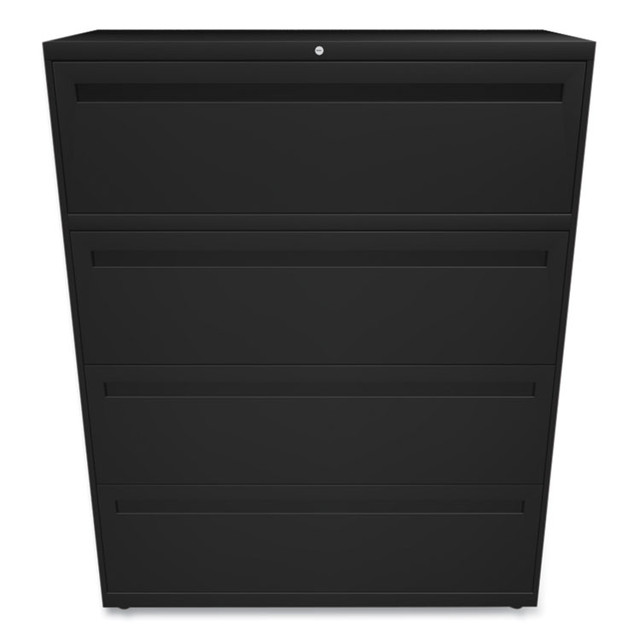 HON COMPANY 794LP Brigade 700 Series Lateral File, 4 Legal/Letter-Size File Drawers, Black, 42" x 18" x 52.5"