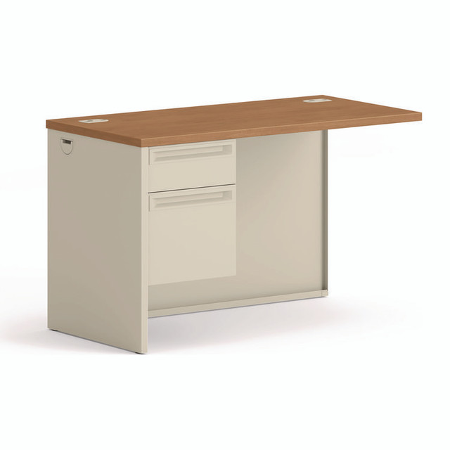 HON COMPANY 38216LCL 38000 Series Flush Return, Left, 48w x 24d x 29.5h, Harvest/Putty