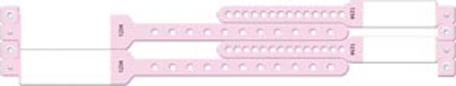 Medical ID Solutions  450 Wristband Set, 4-Part, Mother-Baby Set, Imprinter, Pink, 100/bx