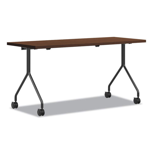 Hon HONPT2448NSFF Stationary Table: Shaker Cherry & Black Table Top, 24" OAL, 48" OAW, 29" OAH