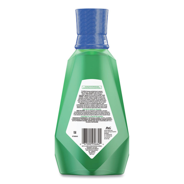 PROCTER & GAMBLE Crest® 95662 Plus Scope Mouth Rinse, Classic Mint Flavor, 1 L Bottle, 6/Carton