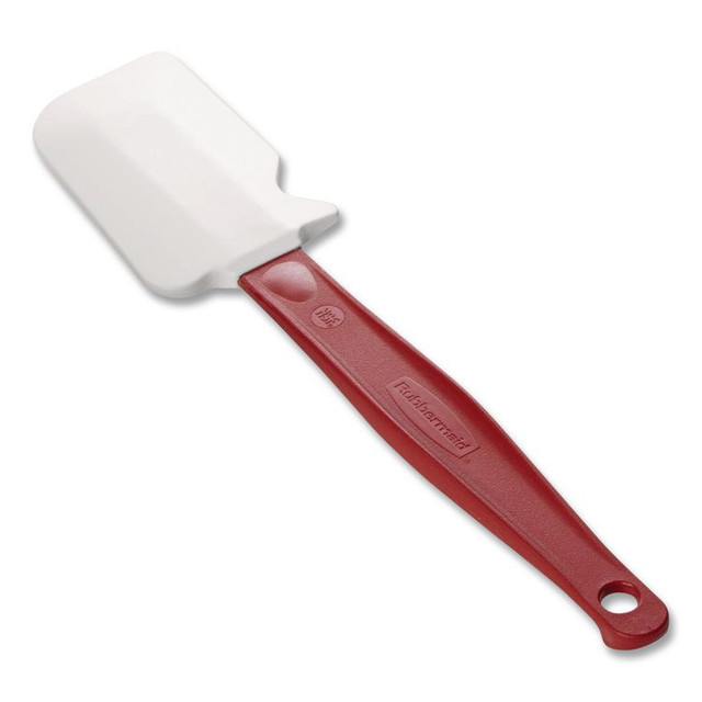 RUBBERMAID COMMERCIAL PROD. 1962 RED High-Heat Cook's Scraper, Plastic, 9.5", Red/White