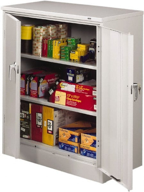 Tennsco 1842-LGY Locking Storage Cabinet: 36" Wide, 18" Deep, 42" High