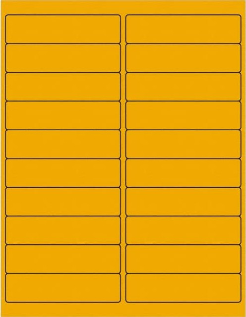 Tape Logic LL177OR Label Maker Label: Fluorescent Orange, Paper, 4" OAL, 4" OAW, 2,000 per Roll