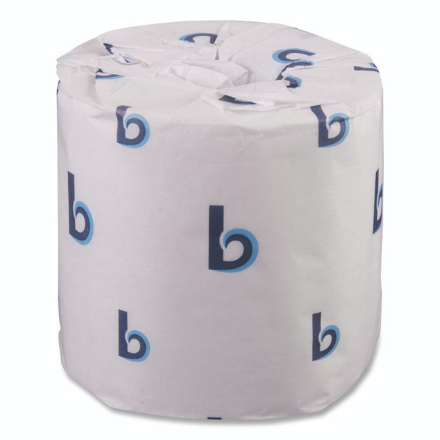 BOARDWALK 6145 Two-Ply Toilet Tissue, Standard, Septic Safe, White, 4 x 3, 500 Sheets/Roll, 96 Rolls/Carton