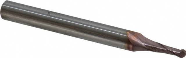 SGS 32290 Ball End Mill: 0.125" Dia, 0.375" LOC, 2 Flute, Solid Carbide