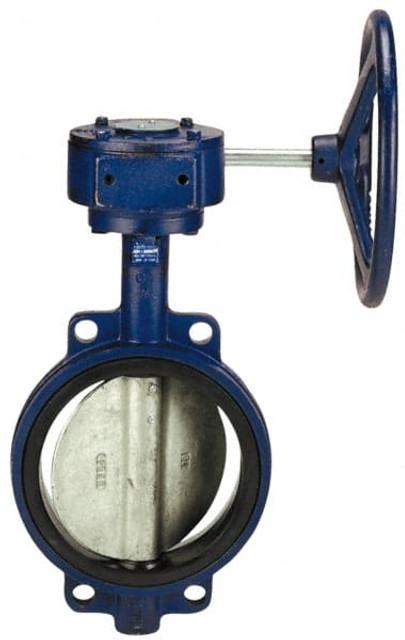 NIBCO NLJ130L Manual Wafer Butterfly Valve: 8" Pipe, Gear Handle