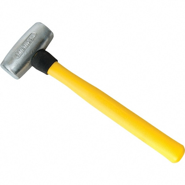 American Hammer AM3ZNLFG Dead Blow Hammer: 3 lb Head, 1-3/4" Face Dia, Zinc Head