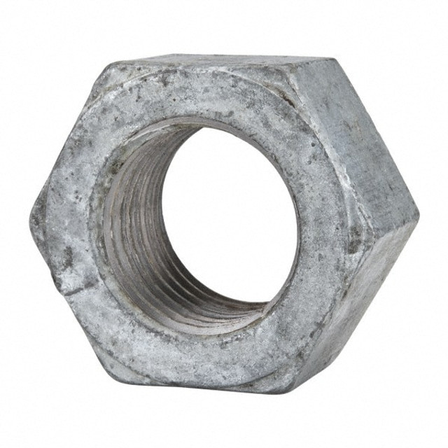 Value Collection HNI2150G-001BX Hex Nut: 1-1/2 - 6, Grade A Steel, Hot Dipped Galvanized Finish