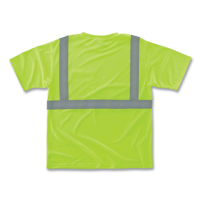 TENACIOUS HOLDINGS, INC. ergodyne® 21501 GloWear 8289 Class 2 Hi-Vis T-Shirt, Polyester, Lime, X-Small