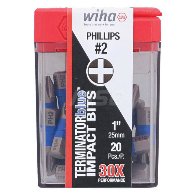 Wiha 70042 Power Screwdriver Bit: #2 Phillips, 1/4" Hex Drive