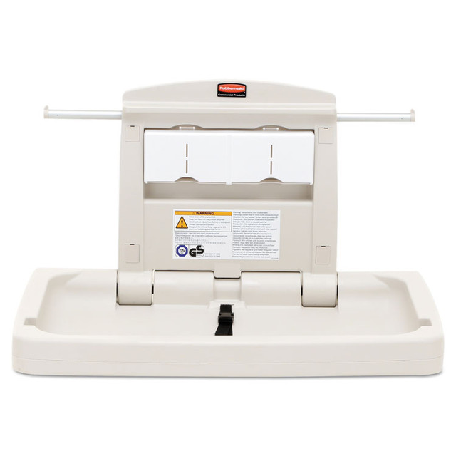 RUBBERMAID COMMERCIAL PROD. 781888 Sturdy Station 2 Baby Changing Table, 33.5 x 21.5, Platinum