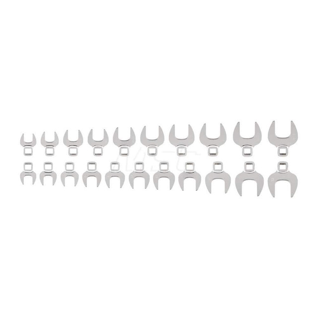 Tekton WCF90601 1/2 Inch Drive Crowfoot Wrench Set, 21-Piece (11/16 - 1-1/4 in., 17-32 mm)