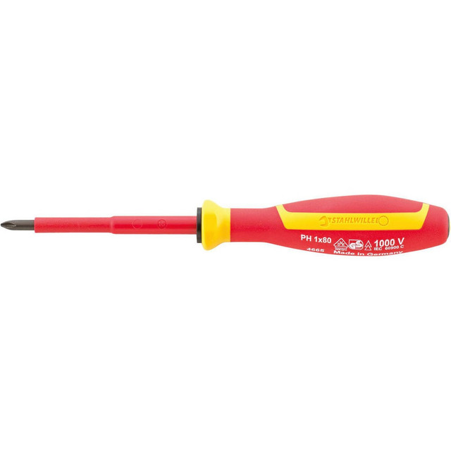 Stahlwille 46653000 Precision & Specialty Screwdrivers; Tool Type: Precision Phillips Screwdriver ; Phillips Point Size: 0 ; Blade Length: 2 ; Overall Length: 5.75 ; Shaft Length: 60mm ; Handle Length: 145mm