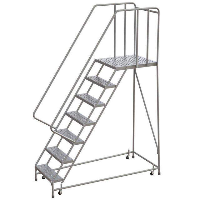 TRI-ARC WLAR107246-D5 7-Step Aluminum Step Ladder: 350 lb Capacity, 8'6" High