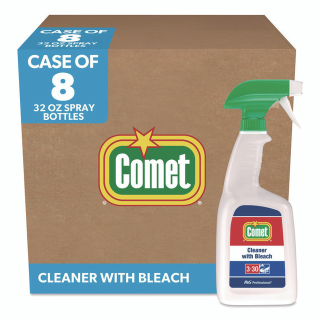 PROCTER & GAMBLE Comet® 02287CT Cleaner with Bleach, 32 oz Bottles, 8 Bottles and 2 Trigger Sprayers/Carton