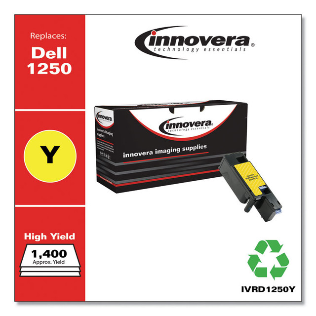 INNOVERA D1250Y Remanufactured Yellow High-Yield Toner, Replacement for 331-0779, 1,400 Page-Yield