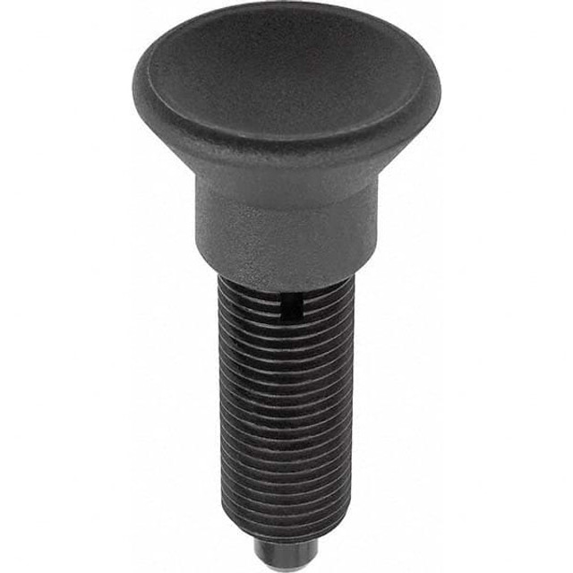 KIPP K0343.1308A6 5/8-11, 36mm Thread Length, 8mm Plunger Diam, Hardened Locking Pin Knob Handle Indexing Plunger