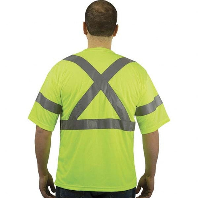 PIP 313-1400-LY/3X Work Shirt: High-Visibility, 3X-Large, Polyester, High-Visibility Yellow