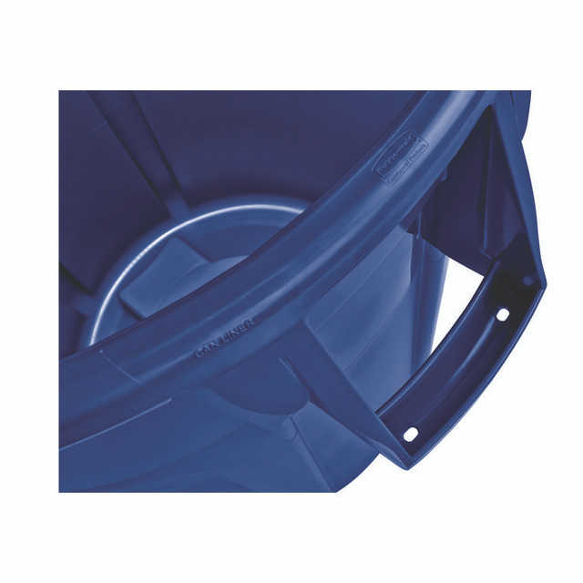 RUBBERMAID COMMERCIAL PROD. 2632 BLU Vented Round Brute Container, 32 gal, Plastic, Blue