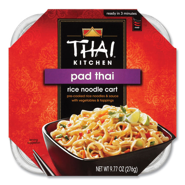 MCCORMICK & CO THA01026 Thai Kitchen Pad Thai Rice Noodle Cart, 9.77 oz Individually Wrapped, 6/Carton