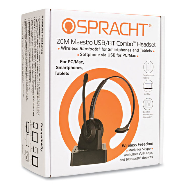 SPRACHT HS2060 ZuM Maestro HS-2060 Monaural Over The Head Headset, Black