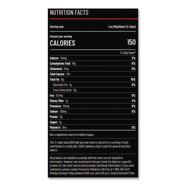 FRITO-LAY, INC. Doritos® 44375 Nacho Cheese Tortilla Chips, 1.75 oz Bag, 64/Carton