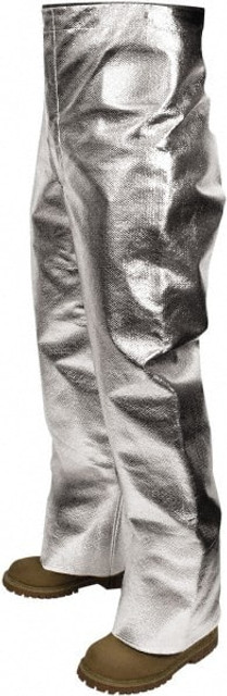 National Safety Apparel T45RALGX30 Aluminized Pants: Large, 34 to 36" Waist, 30" Inseam Length, Aluminized Rayon