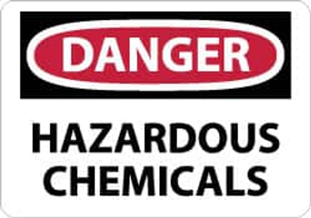 AccuformNMC D441AB Sign: Rectangle, "Danger - Hazardous Chemicals"