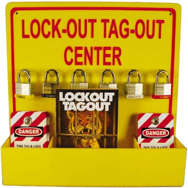 AccuformNMC LOTO3 Lockout Device & Tag Station: Equipped, Plexiglass Station